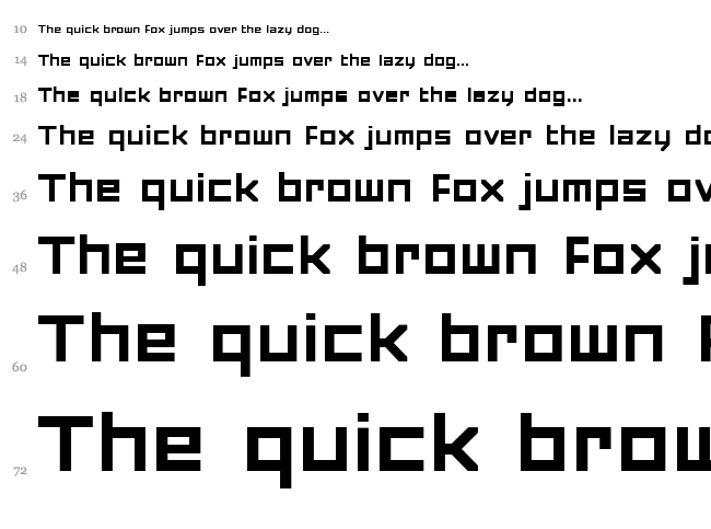 Forced Square font waterfall